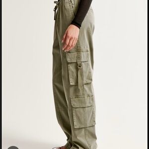 Abercrombie & Fitch Sage Green Cargo Joggers